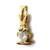 Les Trésors De Lily [G1707] - White Gold Plated 'Bunny Love' Pendant