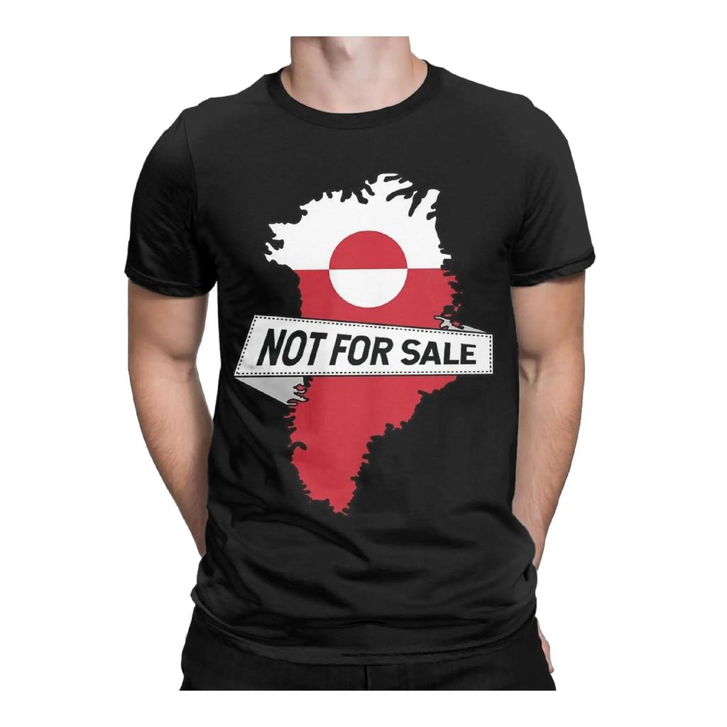 T-shirt da uomo Groenlandia Non è in Vendita Casual 100% Cotone Magliette Manica Corta T-shirt Girocollo Abbigliamento Grafica