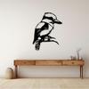 1pc Lifelike Kookaburra Metal Wall Art Iron Garden Sculpture Weather Resistant Patio Fence Decor Gift for New Year Easter Bird Lovers