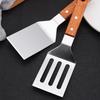 Churong Wooden Handle Stainless Steel Spatula Set