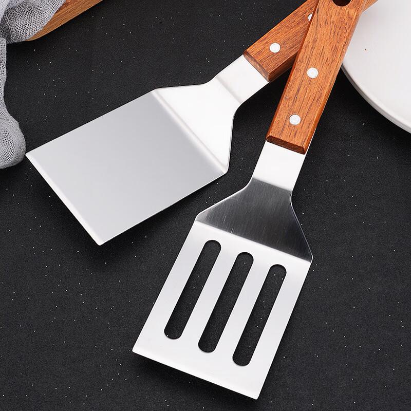 Churong Wooden Handle Stainless Steel Spatula Set