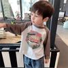 Pure Cotton Color Block Kids Long Sleeve Crew Neck T Shirt For Boys And Girls