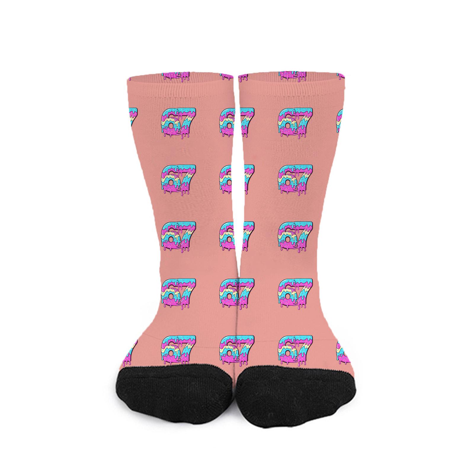 

Милые и игривые носки носки до середины икры длинные носки носки с принтом розовый