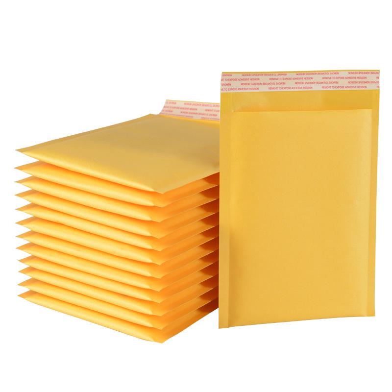Yellow Kraft Bubble Mailer: Self-Sealing, Thickened, Protective Packaging for Clothing