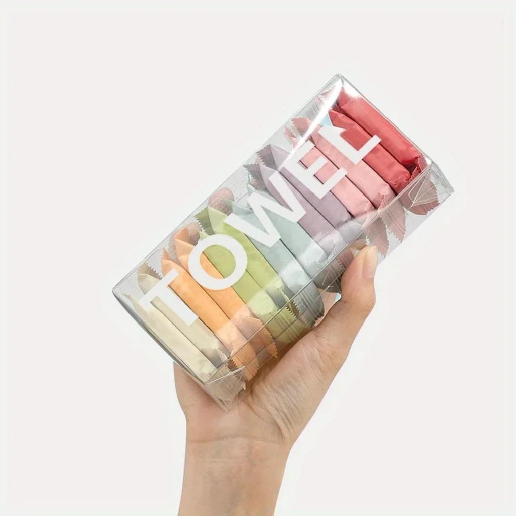 14-42pcs Disposable Washcloth Portable Travel Towel Thickened Compressed Face Cleansing Beauty Square Towel