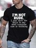 T-shirt Casual da Uomo Girocollo con Stampa Grafica di Lettere alla Moda, Versatile Maglietta a Maniche Corte per Estate, Sport e Uso Quotidiano