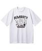 BEMIGHTY Hand-Drawn Cat Oversized Short Sleeve T-Shirt [White]