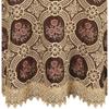 Simhomsen Vintage Burgundy Lace Tablecloth Embroidered Round 54 Inch