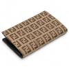 Auth FENDI Zucchino Bifold Wallet Leather × Canvas Fe7910yy
