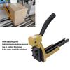 Cordless Handy Tacker for Cardboard Manual Carton Closure Stapler with Depth Nail Gun and Staple Handle Office Tool Sealers, Adjustment, Puller, Lock,