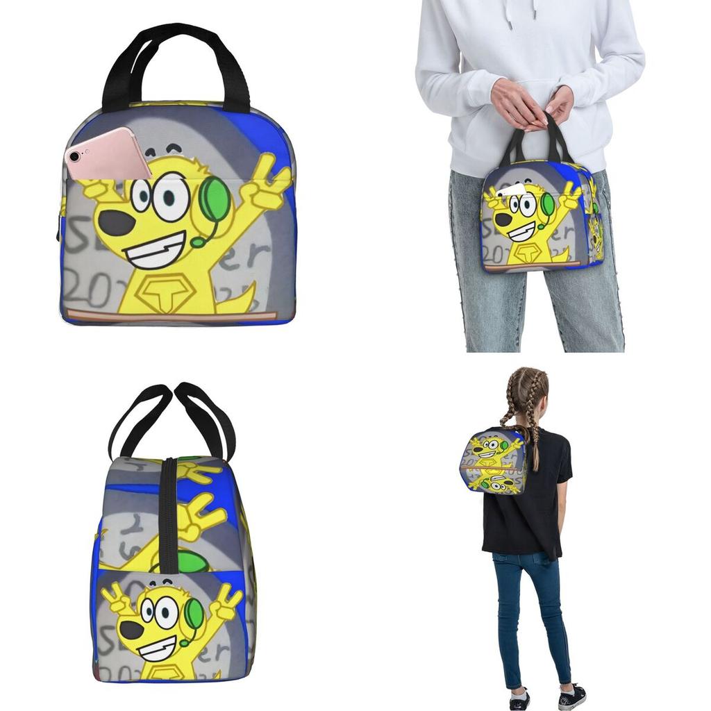 Tylers And Snowi Gaming Insulated Lunch Bags Food Container Portable Thermal Cooler Bento Box For Picnic