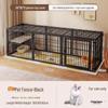 Cage pour chien de taille moyenne et grande avec clôture supérieure - Maison-villa pour chat et chien, Assemblage libre pour chats et chiens