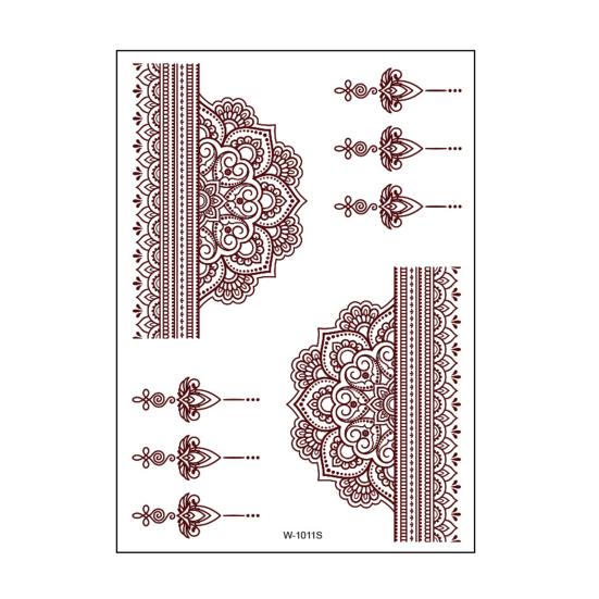 Waterproof Tattoo Stickers Middle Eastern Lace Temporary Tattoos for Women Adults Adhesive Body Art Stickers