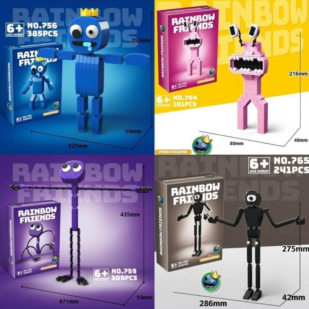 [Rainbow Friends] Figure K&B (8 types) set / Building Block 8-Variety Full Box, Popular toys for Korean children