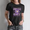 Moderna and Attractive: Elegant Women's Short Sleeve T-shirt: Good Vibes Only Flower Print for a Stylish Look
