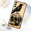 Custodia per Telefono Teschio Corvo Fiore Per Samsung Galaxy S20 FE S21 S22 S23 S24 S25 S26 Ultra S10 S25 Plus S25 FE Cover