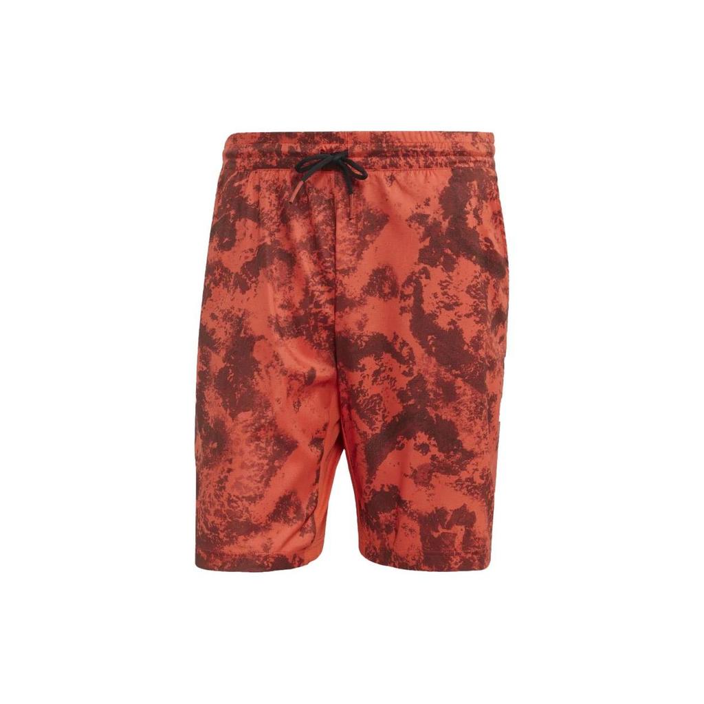 Adidas SS23 French Open Series Tennis Paris Heat.Rdy Two-In-One Shorts Tie-Dye Print Straight Casual Shorts Men Shorts Red HT7224