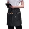 Black Stain Resistant Half Apron Waterproof For Kitchen Work Waiter Use