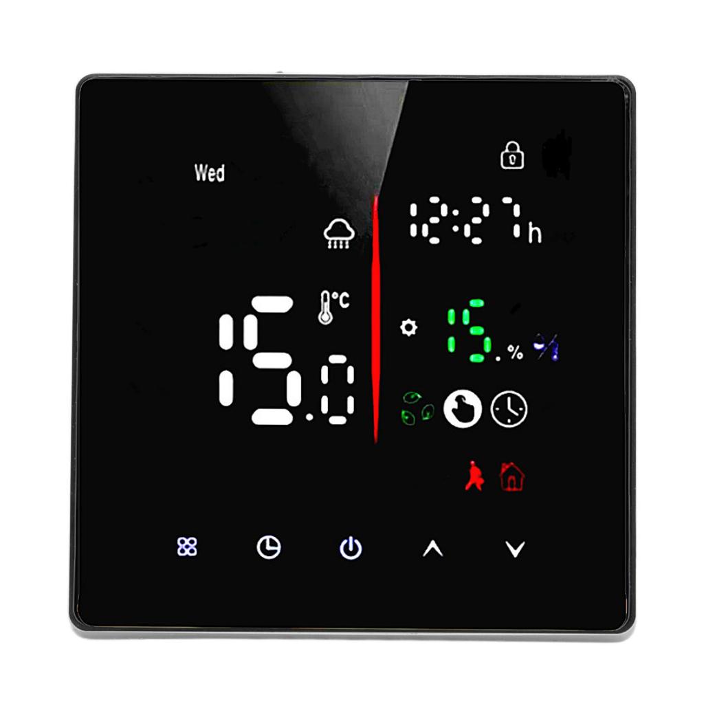 Touchscreen-Thermostat mit Verknüpfungsfunktion Wandmontage Temperaturregler für Wasserfußbodenheizung AC 90‑240V 3A