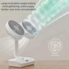 New Desktop Double Head Fan 4-Gears Wind Fast Cooling Digital Display 8000mAh Large Capacity Household Shaking Head Fan