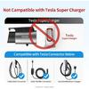 For Tesla To J1772 Adapter With Security Lock, Max 80A 250V Silver Plated NACS To J1772 Adapter For Level 2 EV Charging, Fits Tesla