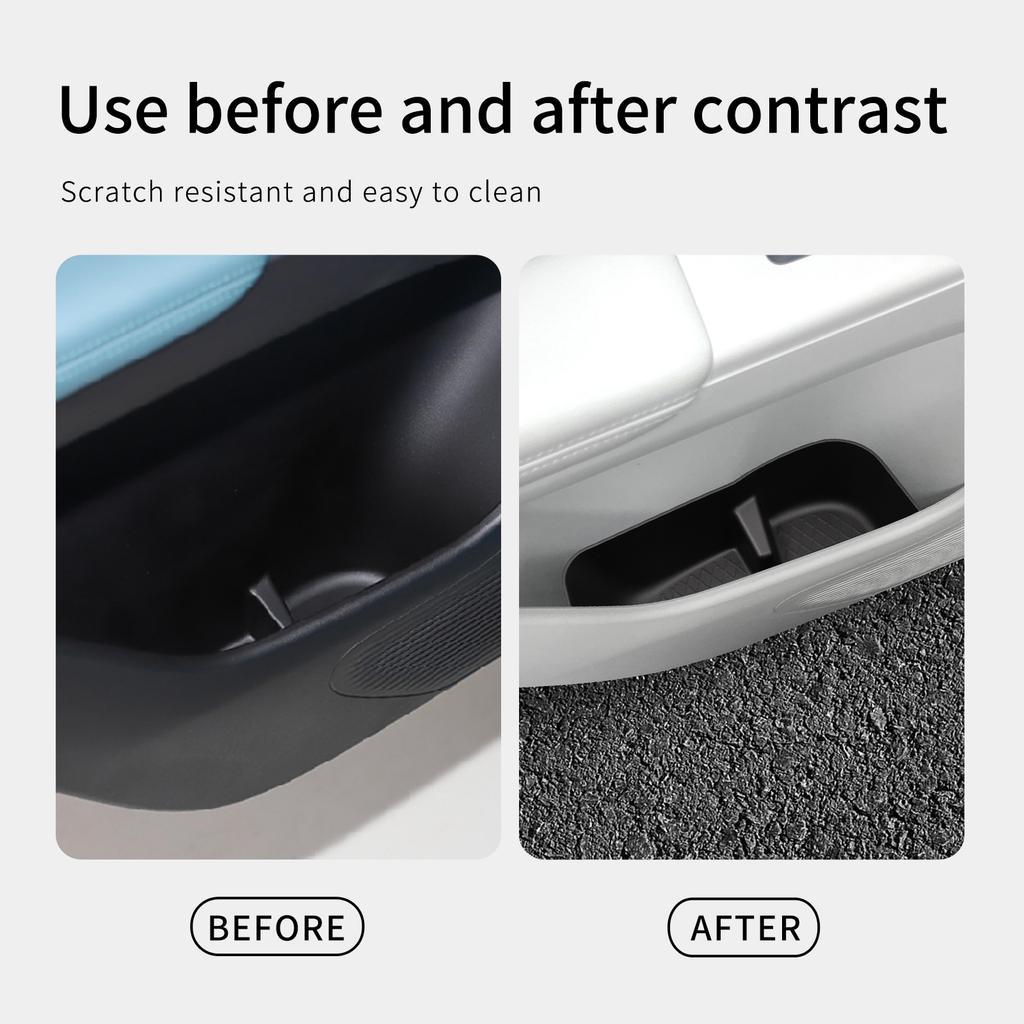 for Geely EX2 2025 2026 Door Side Storage Box TPE Front Rear Door Handle Organizer Tidying Car Interior Accessories 4PCS