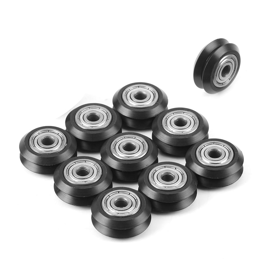 10pcs 3D Printer POM Plastic Pulley Passive Round Wheel With Bearing Pulley