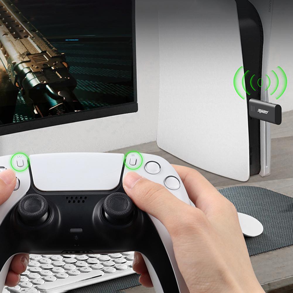 Bezdrátový USB adaptér pro PC ovladač, USB přijímač, BT 5.3, Bezdrátový USB adaptér, USB bezdrátový adaptér pro ovladač PS4 PS5