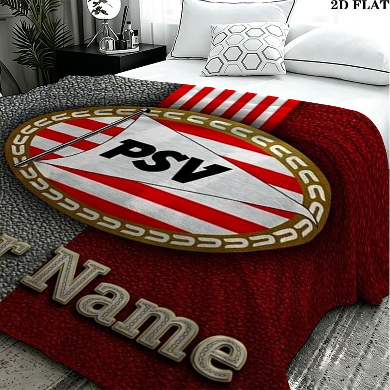 1PC Philips Sport Vereniging Custom Name Patterned Flannel Blanket Suitable For All Seasons for Home Decor Warmth and Comfort Gifts Holiday Present