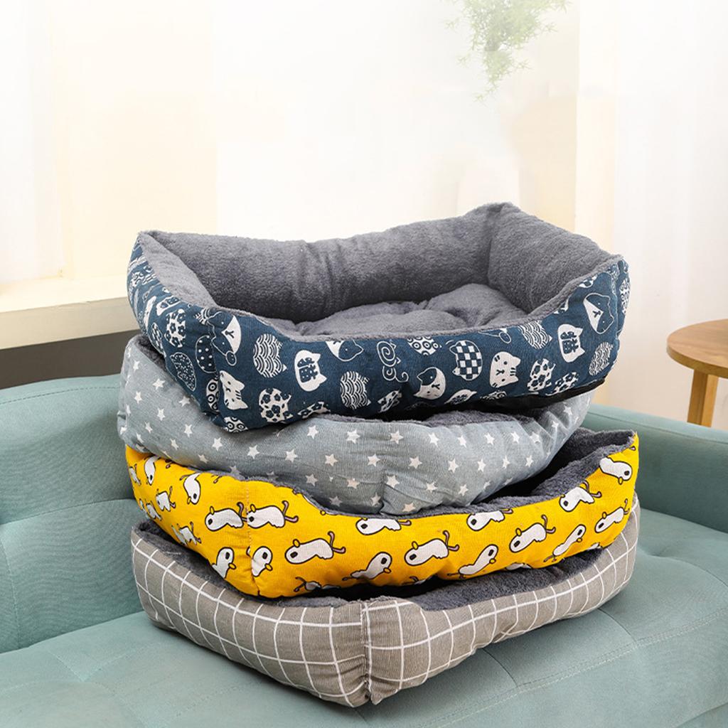 All Seasons Large Dog Bed for Bichon Frise Soft Cat Sleeping Bed Non-slip Sofa Dog Pad Big Space Beds for Dogs Chihuahua Cats