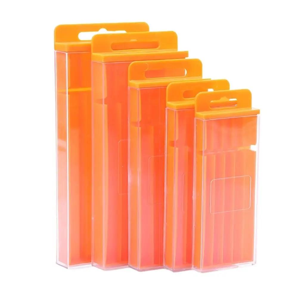1Pcs Plastic Drill Bits Storage Box Orange Thickened Tool Parts Storage Case Pull-out Design Hardware Tool Box