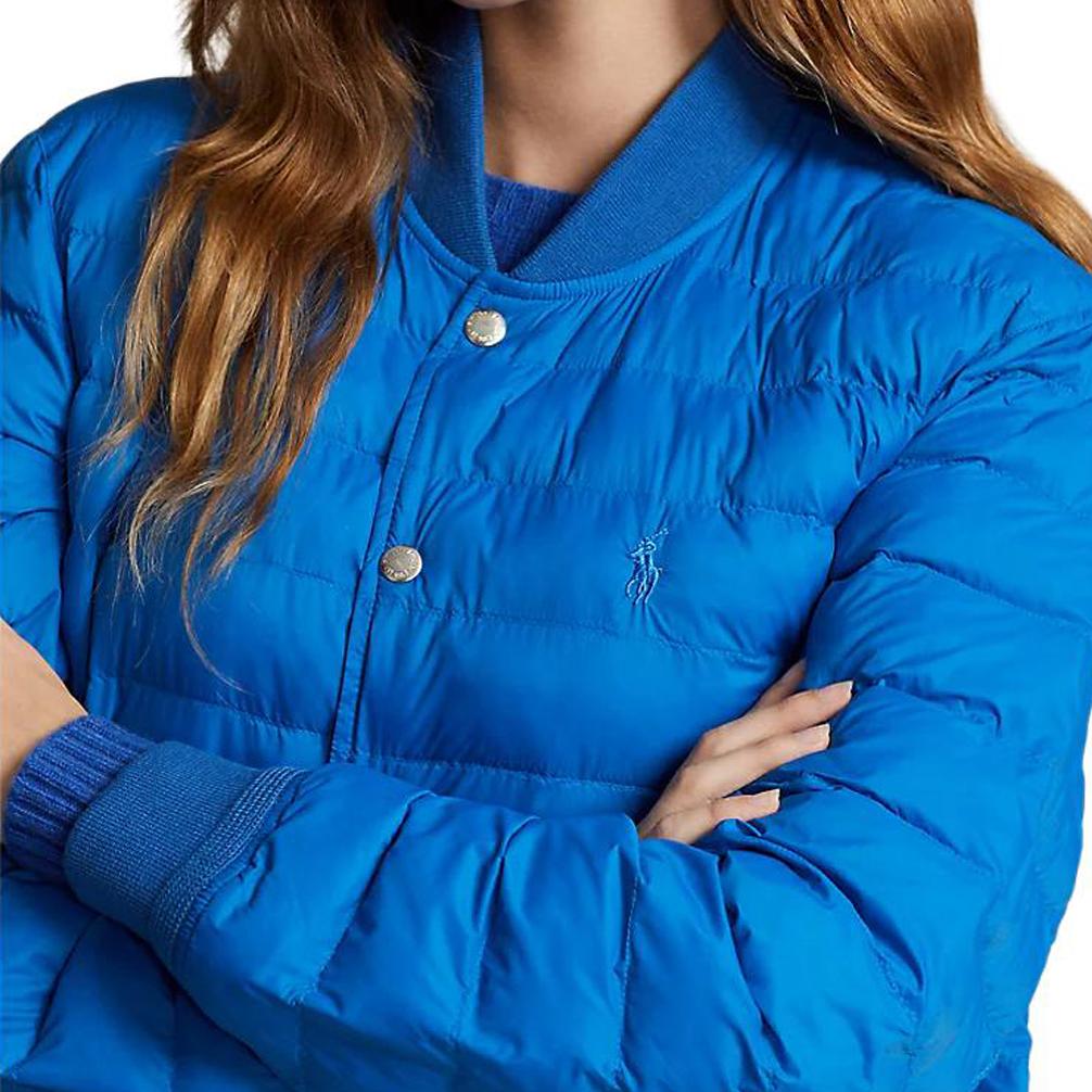 Polo Ralph Lauren Iconic Embroidered Pony Logo Cotton Jacket Women Jacket Blue 211924043-001