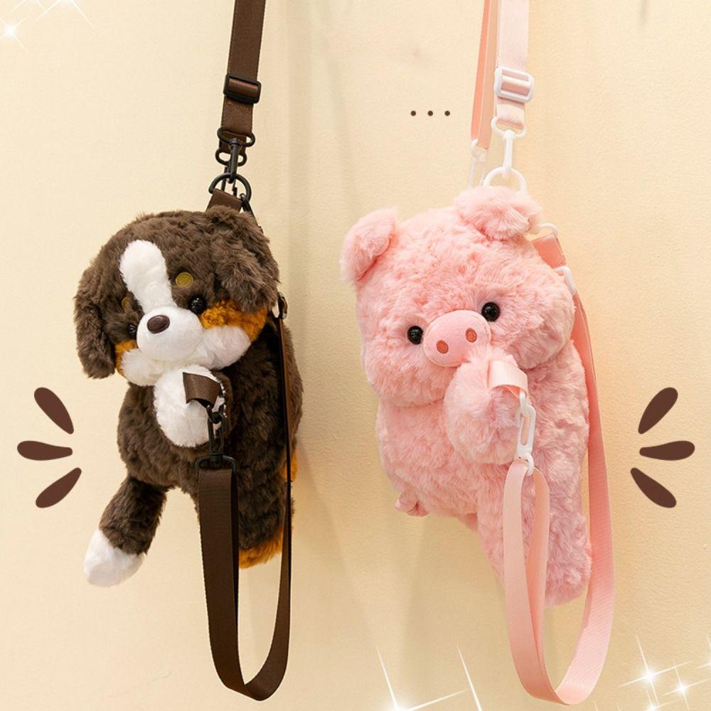 Animals Green Turtle Plush Backpack Phone Bag Cartoon Plush Schoolbag  Lady