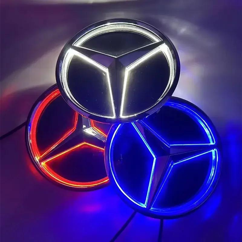 Car Front Grill Logo Light LED Badge Sticker Luminous Decorative Light For Mercedes Benz Amg A B C GLK GLE W205 W204 W213 W253EE HM9