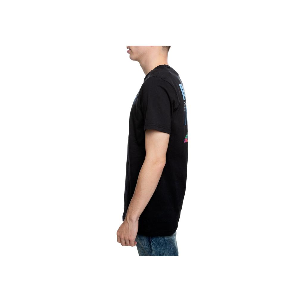 Puma Fitted Crew Neck Letter Print T-Shirt Men Tops Black 597138-01