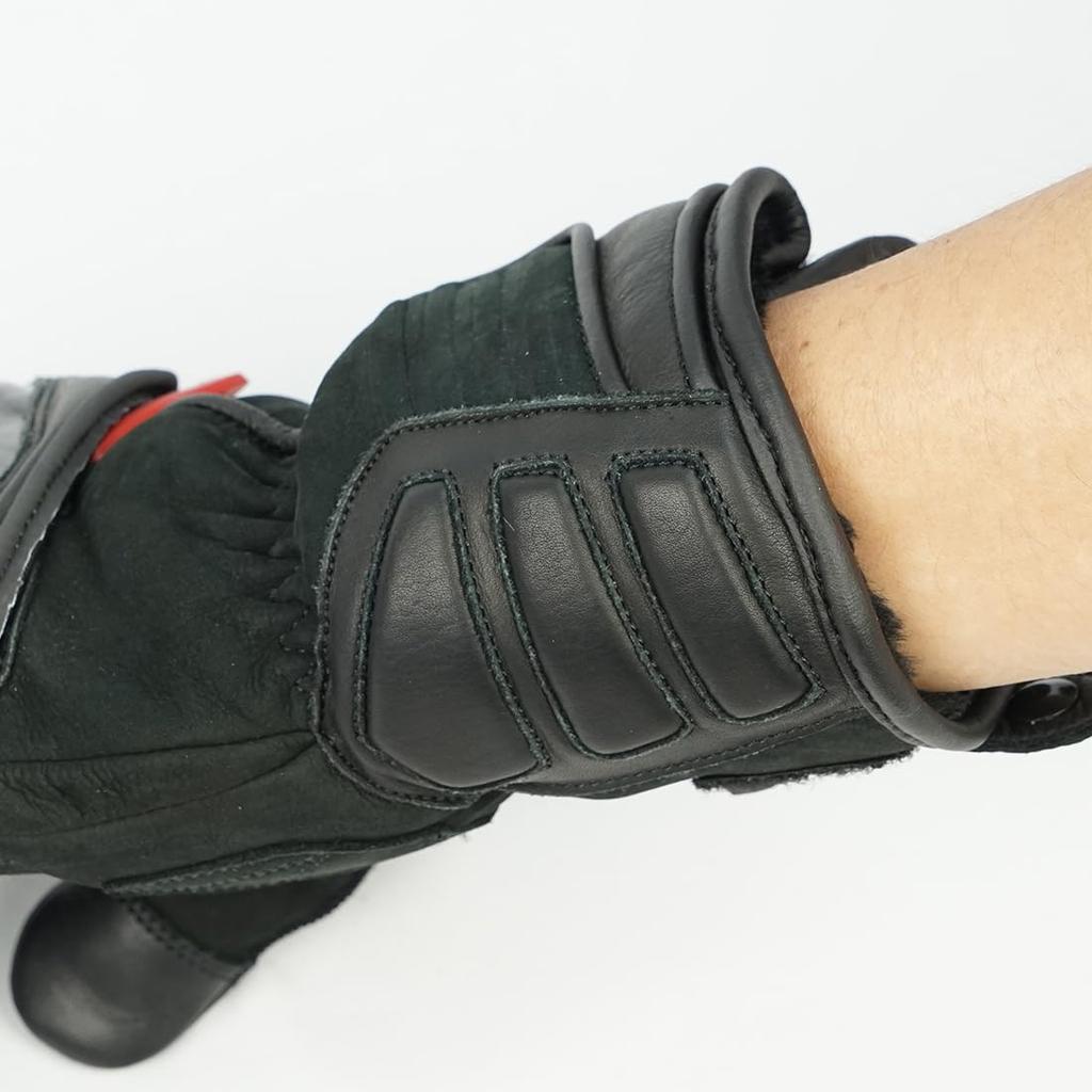 Motorcycle Protection Tourer Winter ROUGH&ROAD Gloves, Black/Red, XL, RR8658BK/RD5