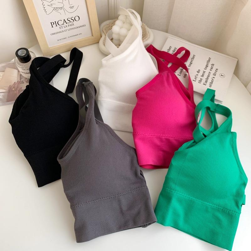 Cross Sexy Strapless Spice Girl with A Design Sense of Niche French Outside To Wear Summer Small Halter Vest Short Top