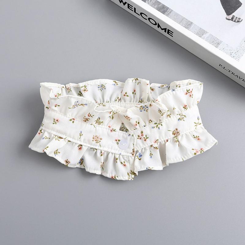 Mode Rüschen Knopf Falscher Kragen Für Frauen Stehkragen Abnehmbar Falsches Armband Für Mädchen Manschetten Falsche Manschetten Zubehör