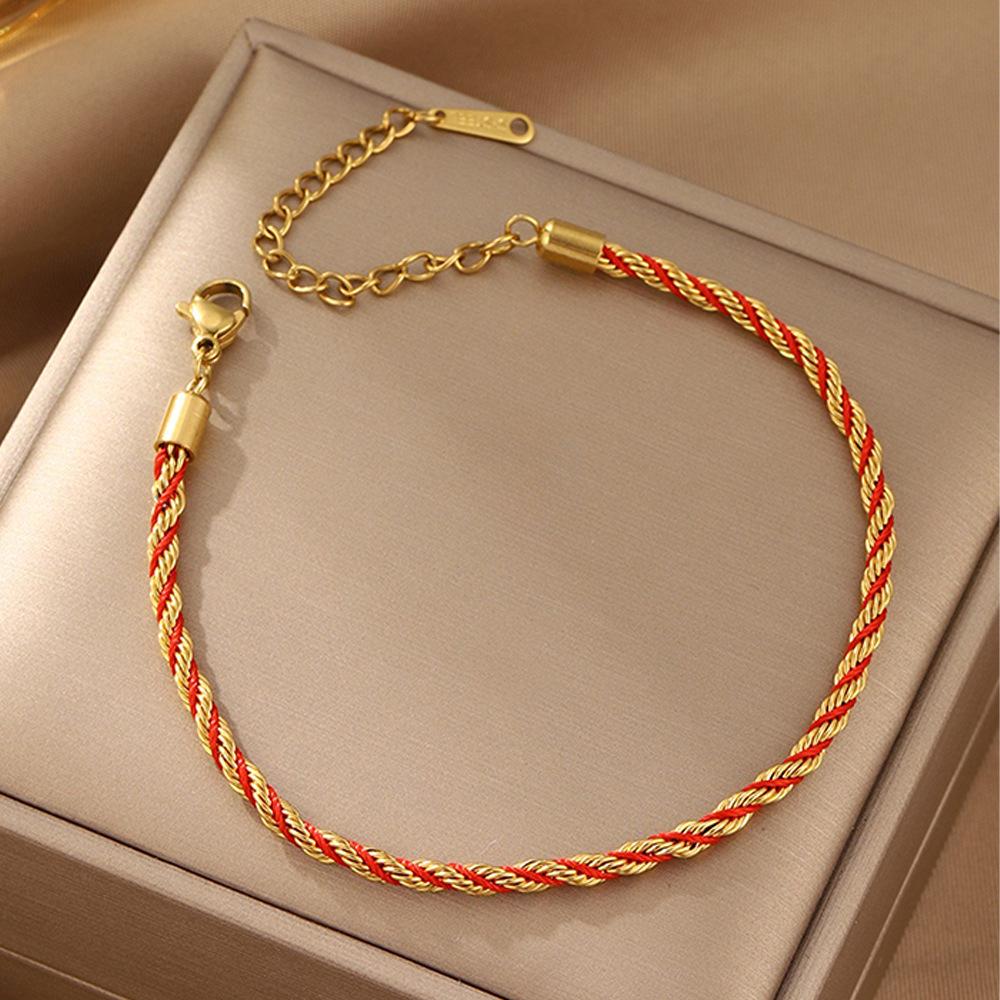 Korean Fashion Titanium Steel Diamond Inlaid Women's Luxury Bracelet