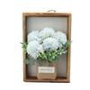 Wooden Faux Flowers Wall Decor 3D Imitation Flowers Decoration Hydrangea Wall Decor  Home