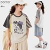 Girls' Cartoon Short-Sleeve T-Shirt - Summer 2026, Loose Fit, Thin, Casual Top for Medium & Large Children