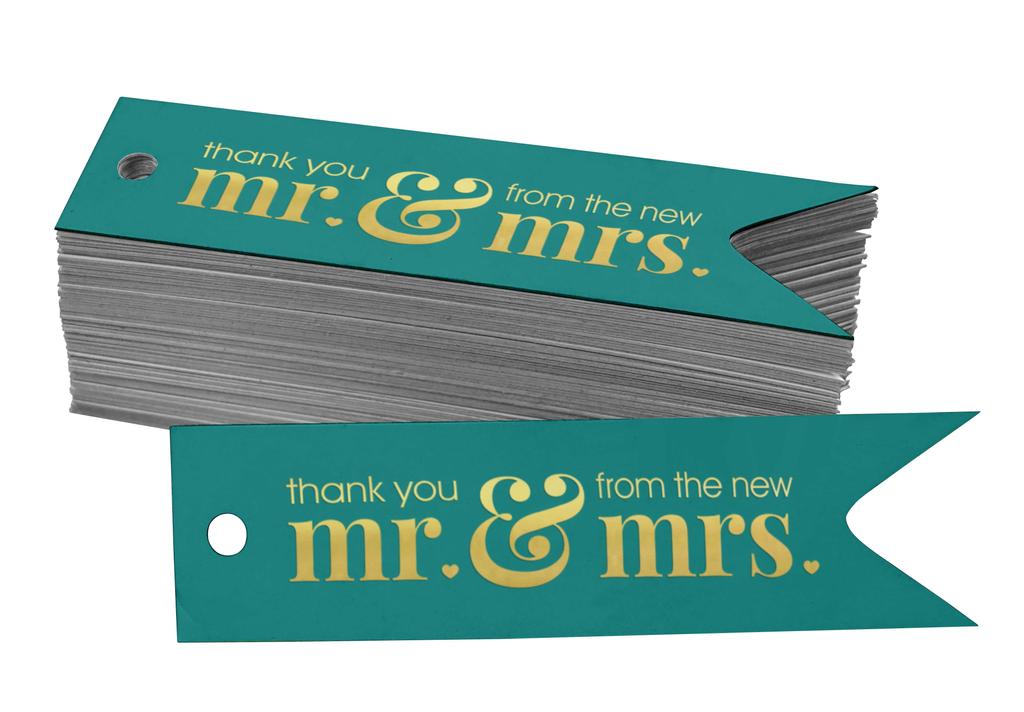 Inkdotpot Pack Of 100 Thank You From The New Wedding Favor Paper Tags Craft Real Gold Foil Hang