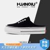 Global new red platform half-drag canvas shoes ZHQ-XA398 women's shoes one-pedal lazy casual board shoes women
