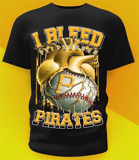 Pittsburgh Pirates Bleed Shirt Sizes!! Youth-6XL L