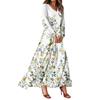 Women's Summer Dresses Casual Long Sleeve Maxi Dresses Cute Floral Maxi Dresses Wedding Guest Dresses Flowing Dresses