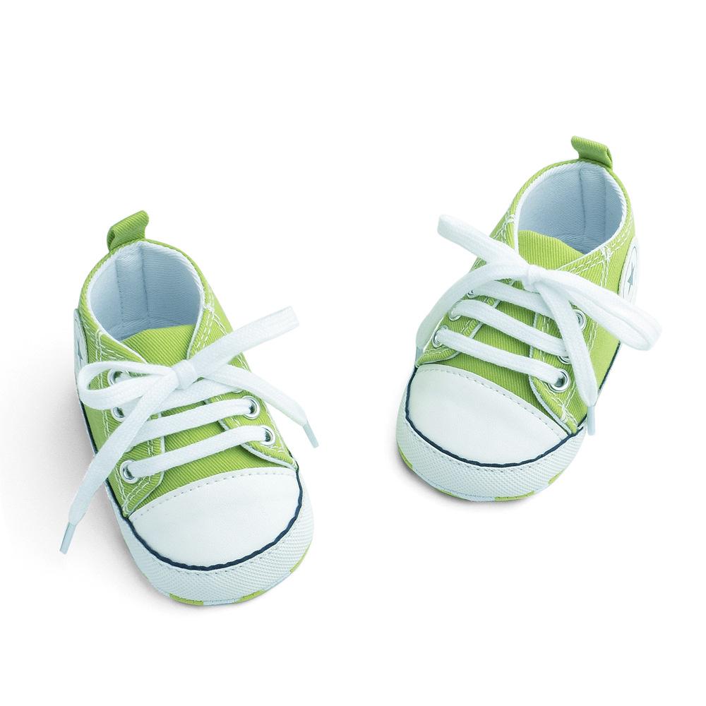 Baby Canvas Lace-up Shoes - Spring/Autumn Style, Solid Color, Versatile Toddler Footwear (D603)