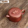 280ml Yixing Purple Clay Teapot Handmade Large Caliber Pot Raw Ore Dragon's Blood Sand Conch Roasting Tea Maker Kettle Zisha Tea