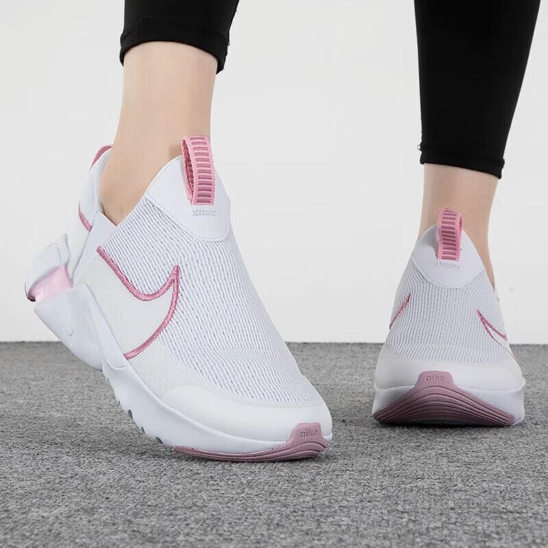 New Nike Flex Plus Slip Resistant Cushioning Rebound Breathable Low Top Kids' Running Shoes White Pink Teenagers DV8999-100