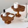Holz-Blumenförmige Schale, Dekorative Kerzenhalterplatte, Rustikaler Tischplatten-Schmuckorganizer, Bauernhaus Serviertablett für Essen, Getränke, Schmuck, Schlüssel,
