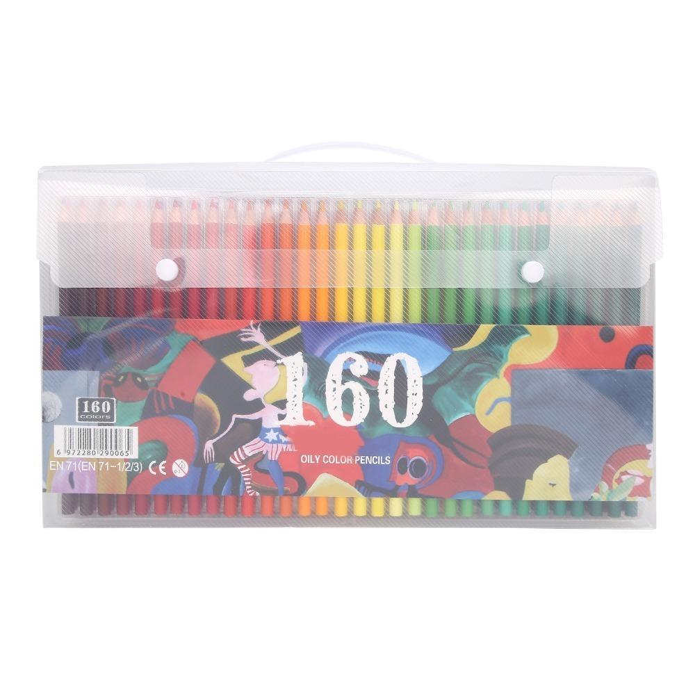 160PCS firm wooden casing oil-based art pencils sketch & graffiti supplies detailed sketching Colored Pencils